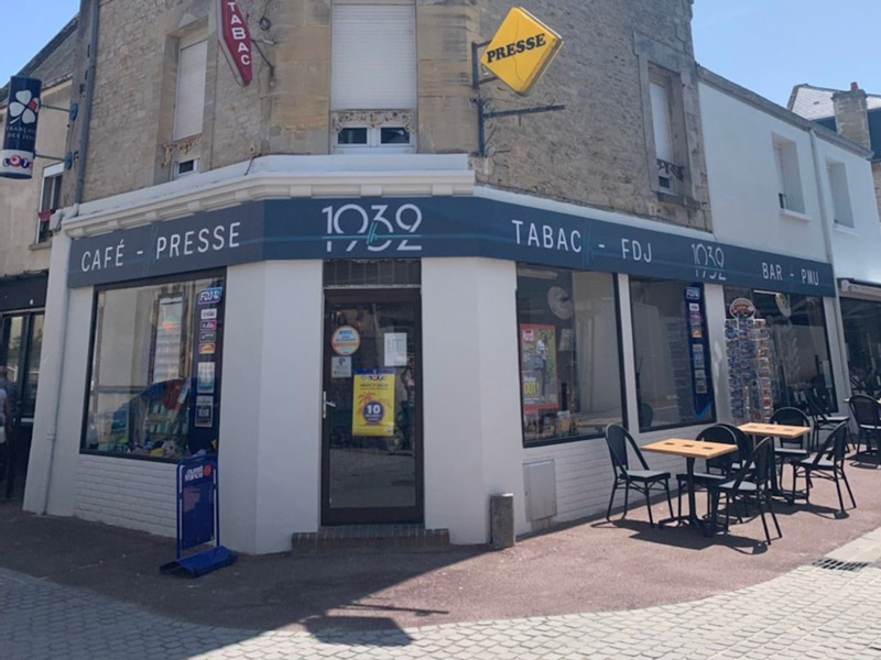 Ravalement de façade bar tabac au nord de Caen